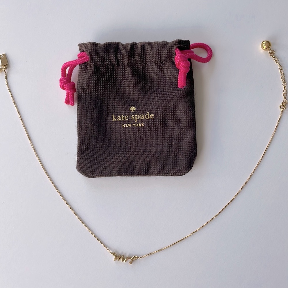 Gold Kate spade Mrs necklace